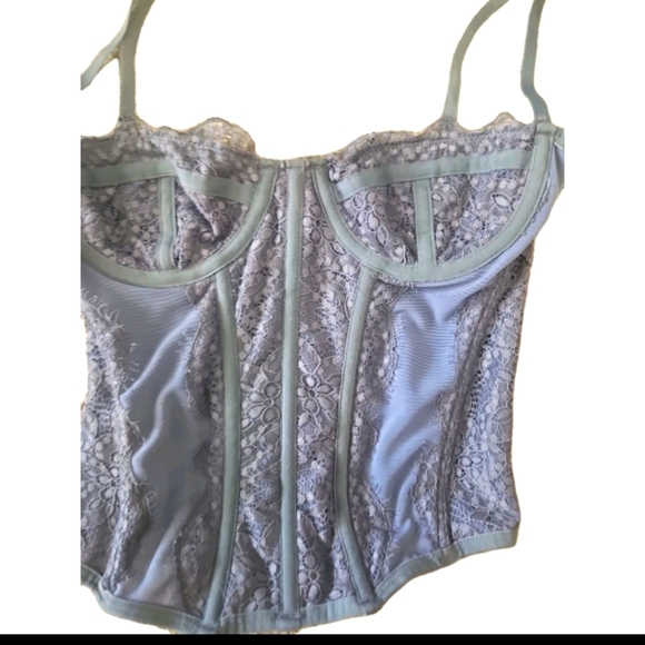 Urban Outfitters Out From Under Modern Love Corset In Periwinkle Blue S - Picture 6 of 11